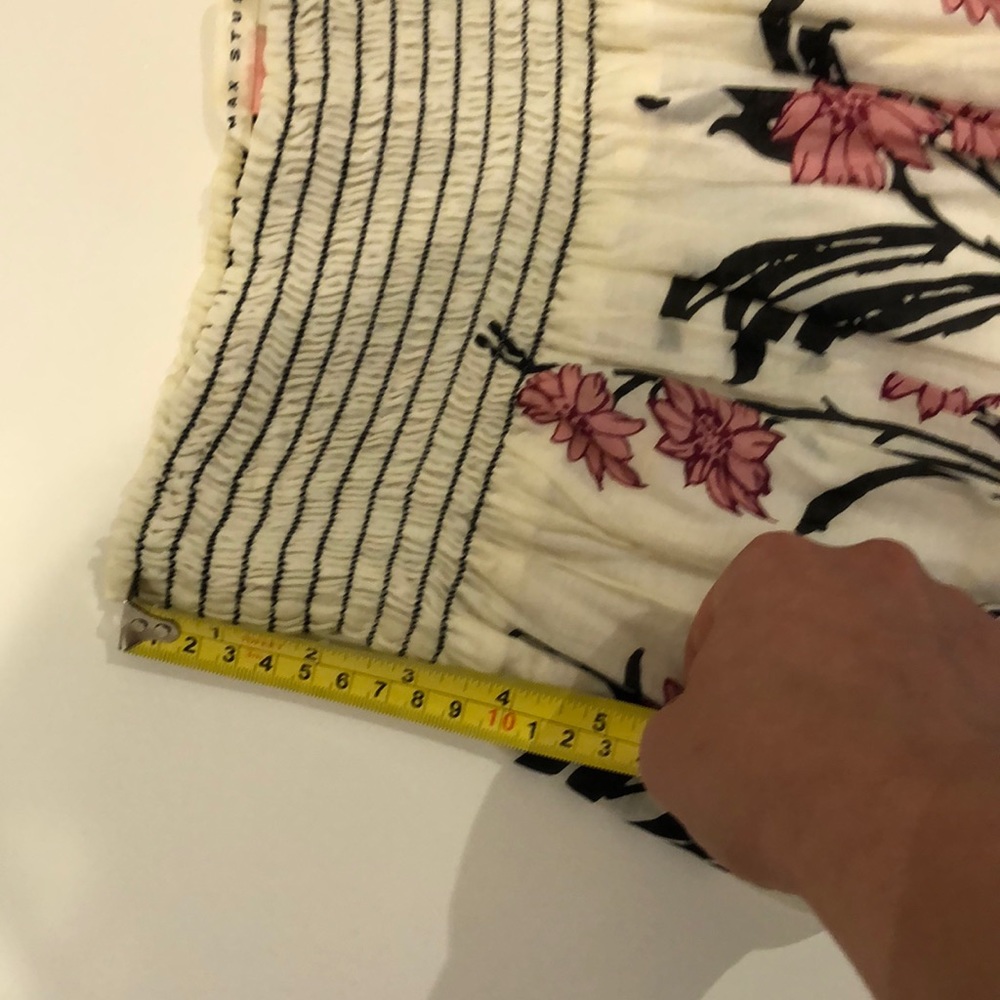 Max Studio, Ivory, Pink and Brown Floral Skirt - Picture 5 of 6